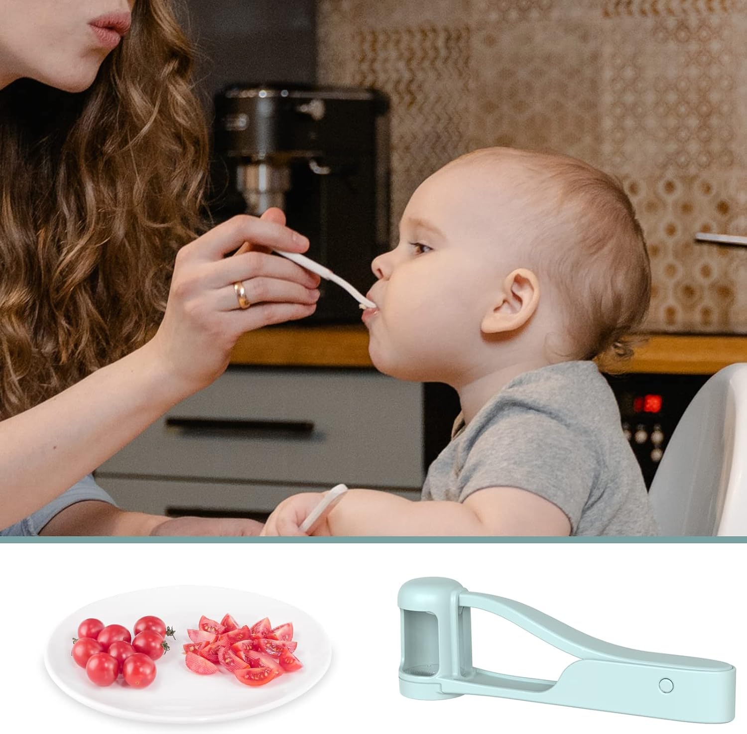 Grape Cutter for Toddlers, Grape Slicer for Baby, Grape Tomato Cherry Strawberry Cutter Tools Into 4 Pieces for Vegetable Fruit Salad, Stainless Steel Quarter Grape Slicer Kitchen Gadget - Image 7