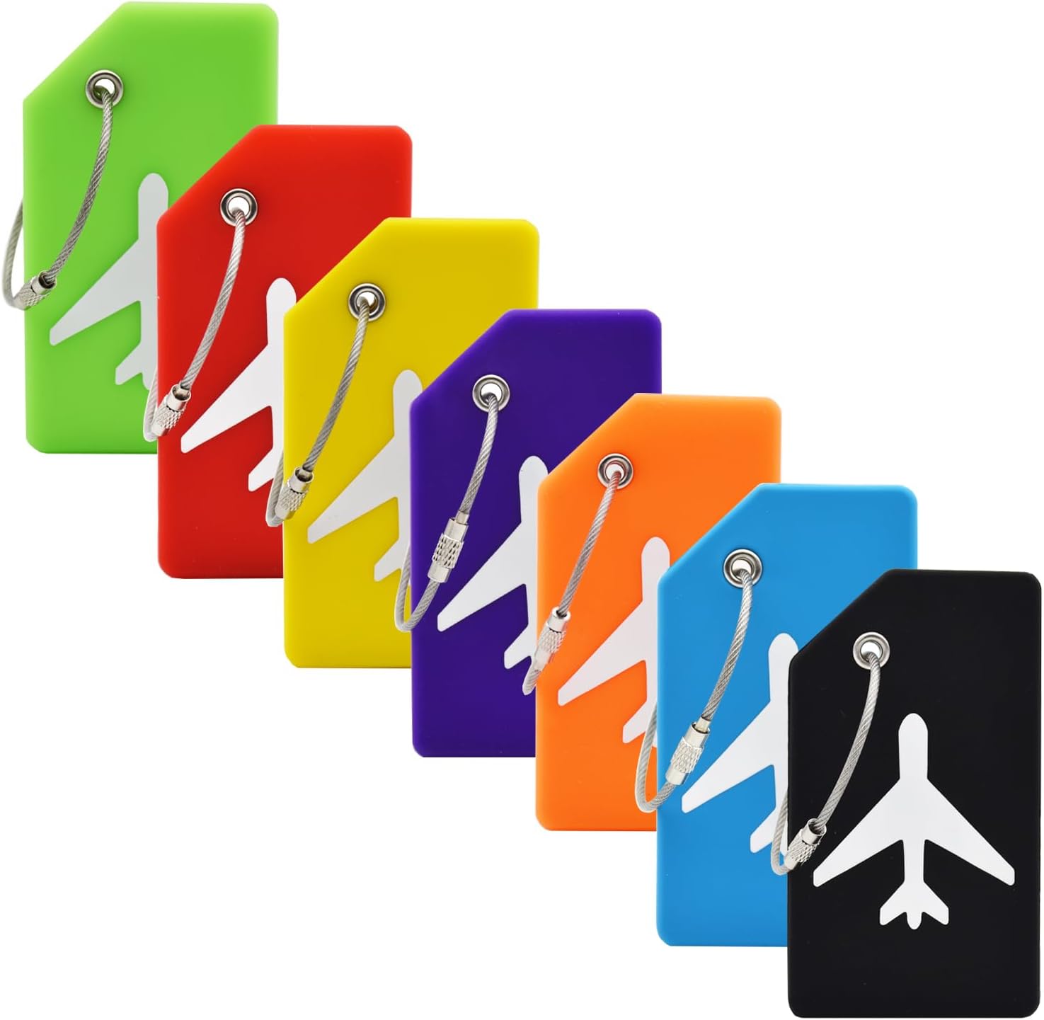 7 Pack TSA Approved Travel Luggage Tag and 2 Pack Weekly Pill Organizer - Image 6