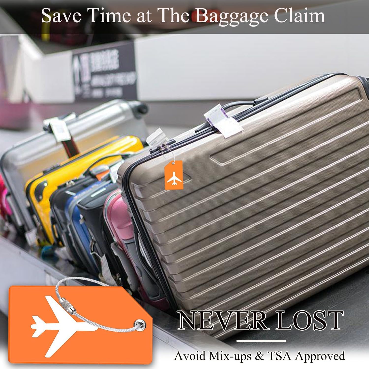 7 Pack TSA Approved Travel Luggage Tag and 2 Pack Weekly Pill Organizer - Image 8
