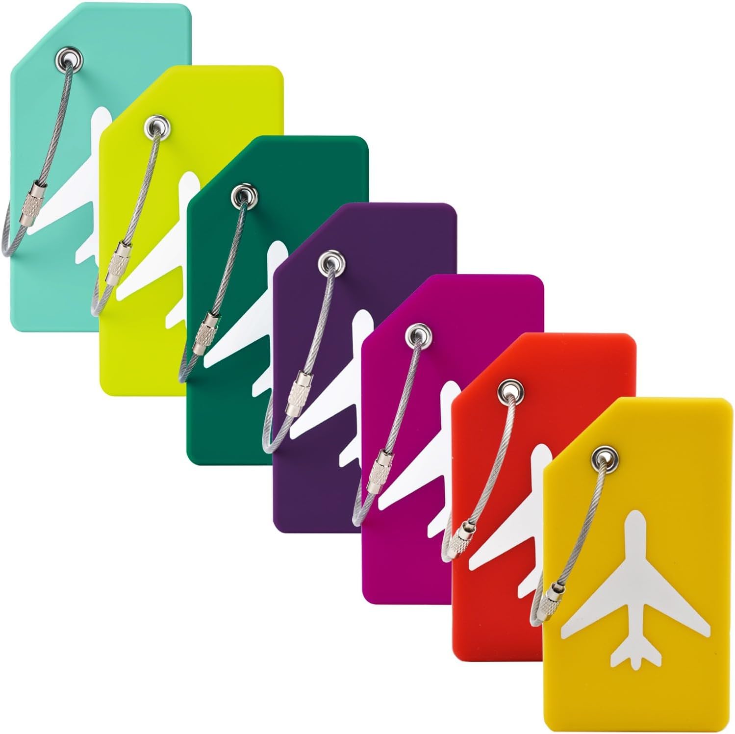Mini Jewelry Travel Case and 7 Pack Silice Luggage Tag Travel Suitcase Tags with Name ID Card - Image 1