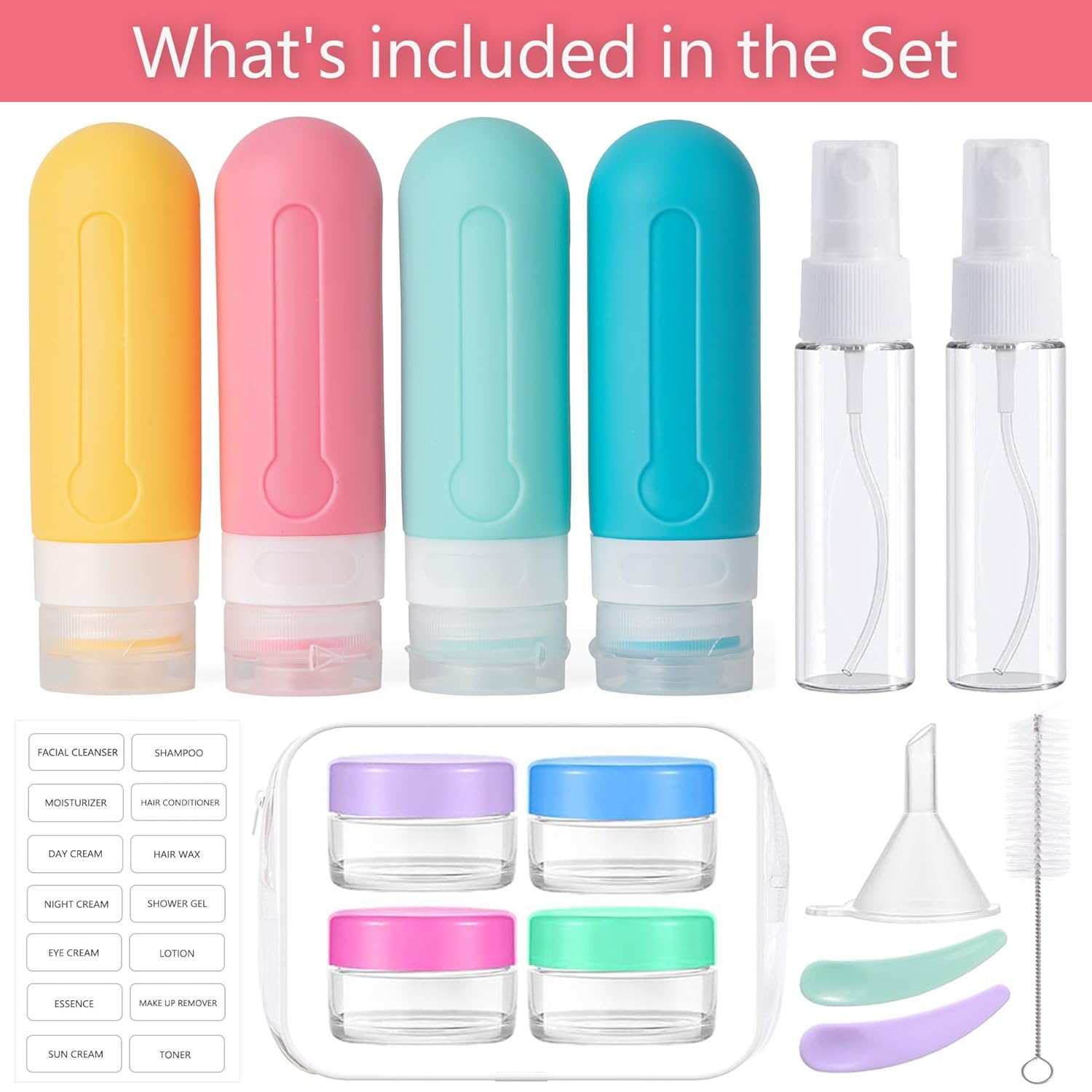 MODENGKGJIAN Mini Jewelry Travel Case, TSA Approved Travel Bottles, Perfect size to fit in your carry- luggage for travel or vacatis. - Image 6