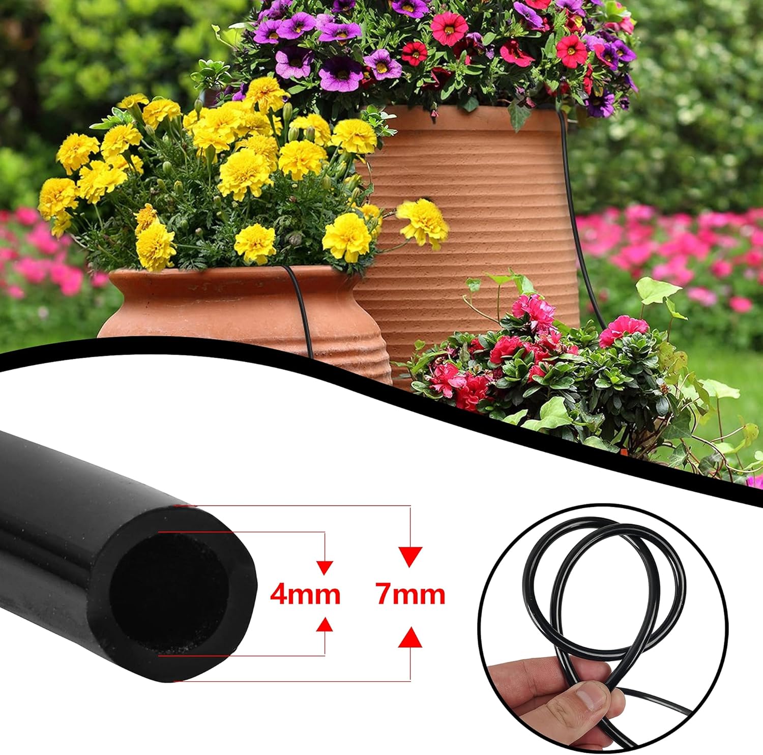 50 Feet Blank Distribution Tubing Irrigation Drip Hose, 1/4 Inch Drip Line - Image 4