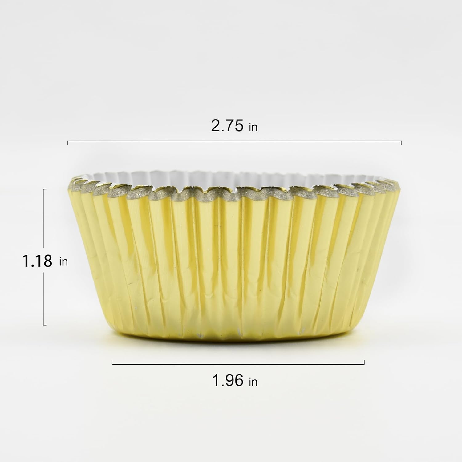 200 Pcs Gold Foil Cupcake Liners Standard Baking Cups Muffin Paper Cases - Image 2