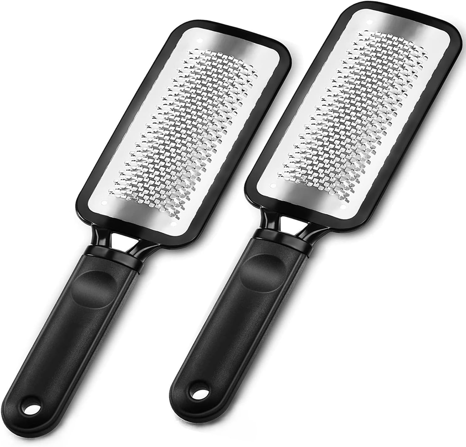Foot Rasp Foot File, 2 Pcs Stainless Steel Pedicure Callus Remover for Feet, Professial Foot Care Tools for Pedicure to Removes Hard Skin Corns for Dry and Wet Feet - Image 1
