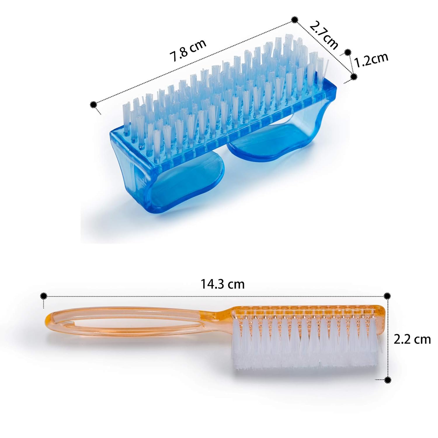 10 Pcs Handle Grip Nail Brush, Hand Fingernail Scrub Cleaning Brushes for Toes and Nails Cleaner, Pedicure Scrubbing tool kit for Men and Women (Multicolor) - Image 3