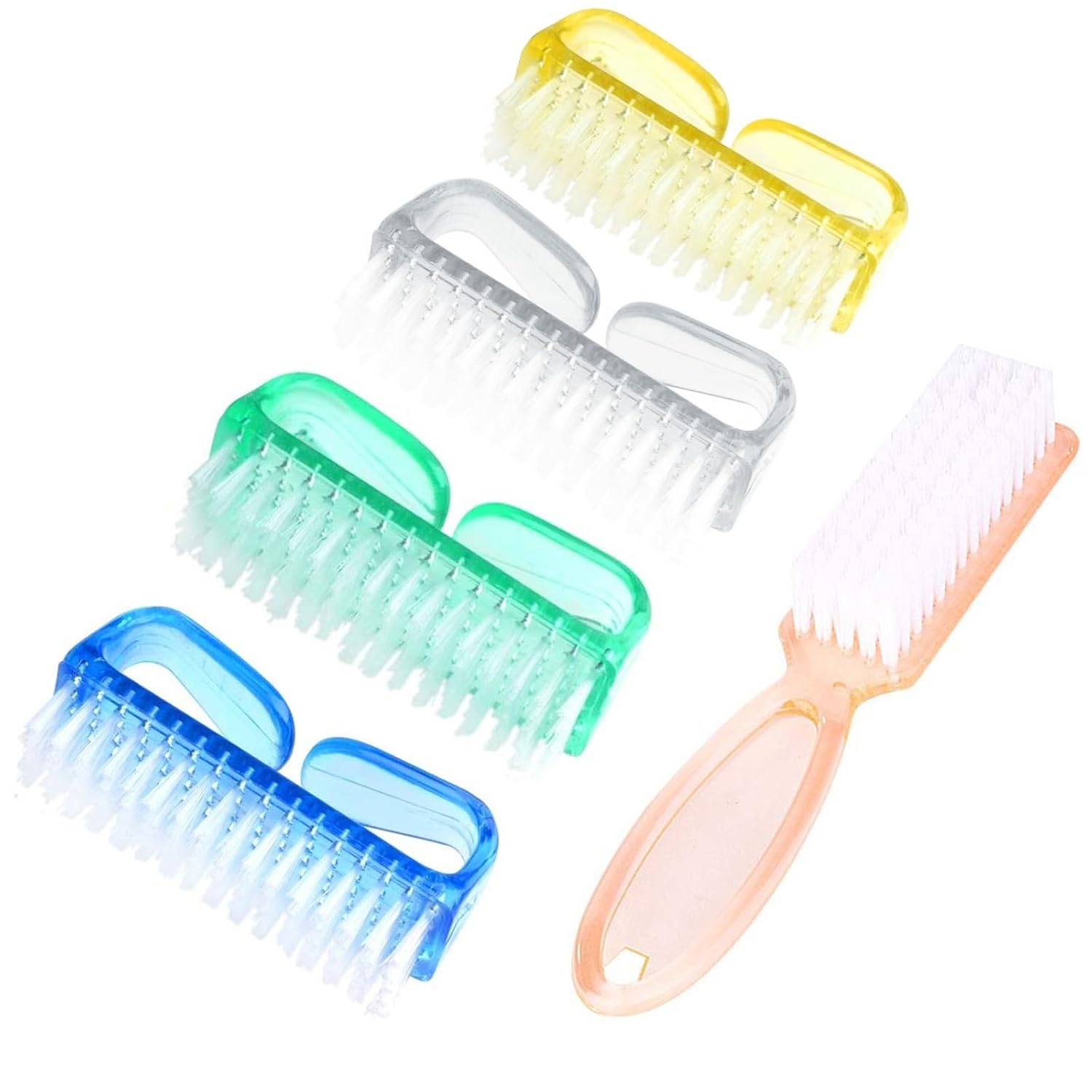 4PCS Wide Tooth Detangling Comb, Large Hair Styling Comb for Curly, Hand Fingernail Scrub Cleaning Brushes for Toes and Nails Cleaner - Image 1