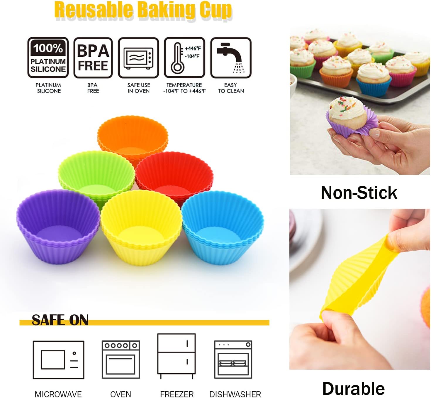 Cupcake Liners Standard Baking Cups Muffin Paper Cases - Image 2