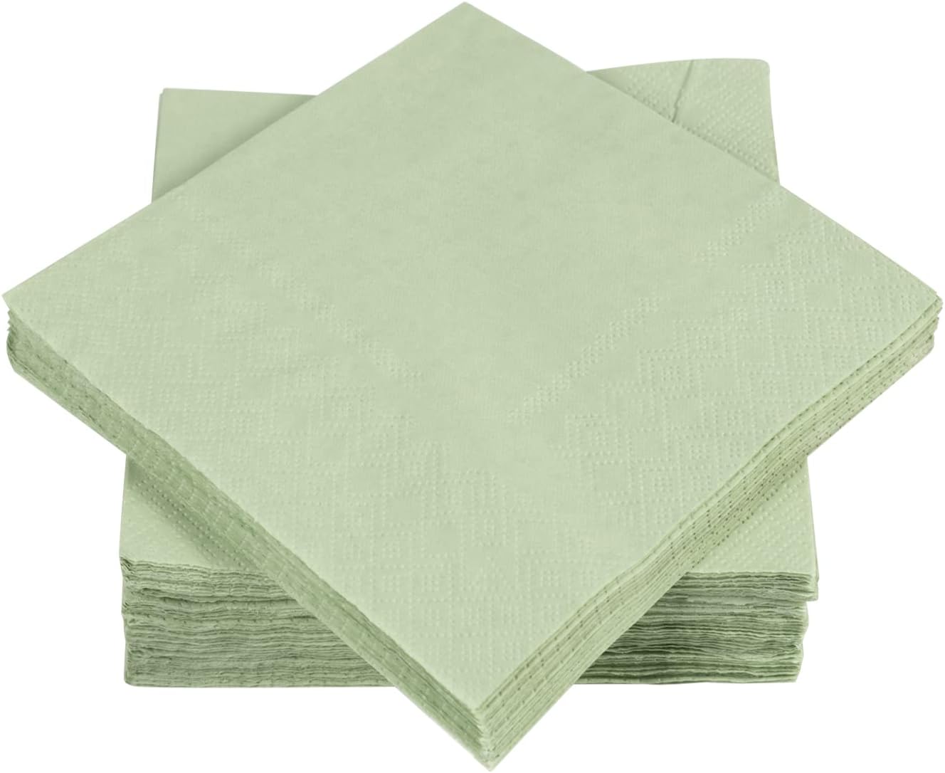 100 Pack Cocktail Napkin 2-Ply Dessert Napkins Folded 5 x 5 Inches Disposable Napkins for Dinner Wedding Birthday Party Bridal Anniversary Recepti Event (100, Sage-Green) - Image 5