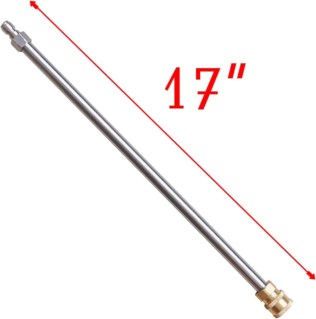 Pressure Washer Extension Wand, 17 Inch Stainless Steel with 1/4