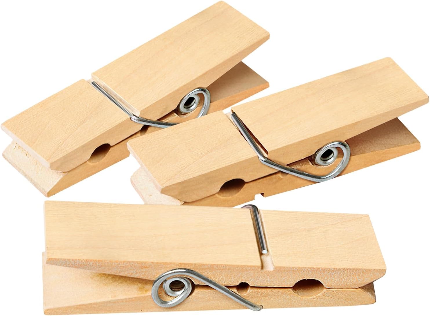 Clothes Pins, Sturdy and Heavy Duty Natural Wood Clips Wooden Clothespins for Hanging Clothes Photo Pictures Crafts Small Classroom Decorative Peg, 30 PCS - Image 1