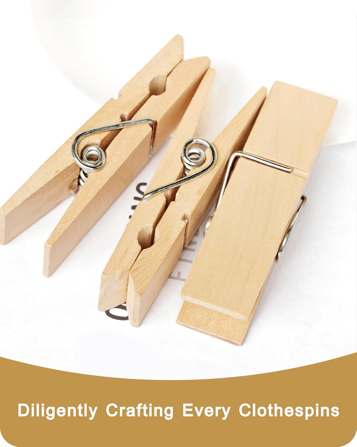 Clothes Pins, Sturdy and Heavy Duty Natural Wood Clips Wooden Clothespins for Hanging Clothes Photo Pictures Crafts Small Classroom Decorative Peg, 30 PCS - Image 7