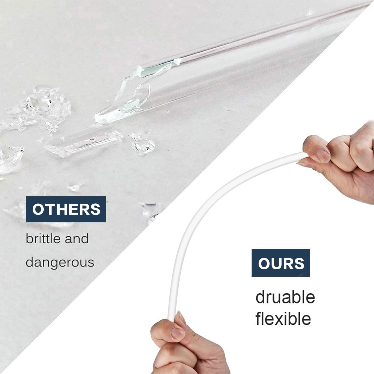 10 Pcs Replacement Straw for Stanley Cup 40 oz 30 oz 64 oz Tumbler, Dishwasher Safe Clear Reusable lg Straws with Cleaning Brush for Stanley Adventure Tumbler Accessories - Image 5