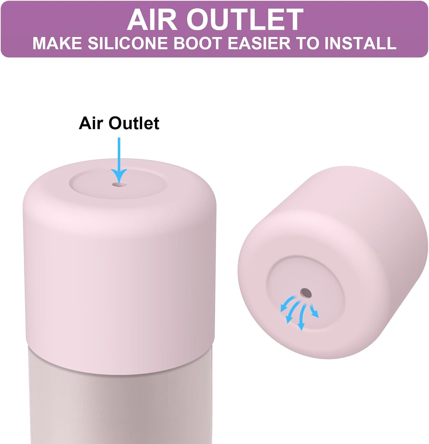 Silice Boot for Owala Water Bottle 24 oz 32 oz 40 oz, 2PCS Anti-Slip Protective Sleeve for FreeSip/Twist/Flip Water Bottles, BPA Free, Dishwasher Safe, Bottom Bumper Cover Cup Accessories - Image 4