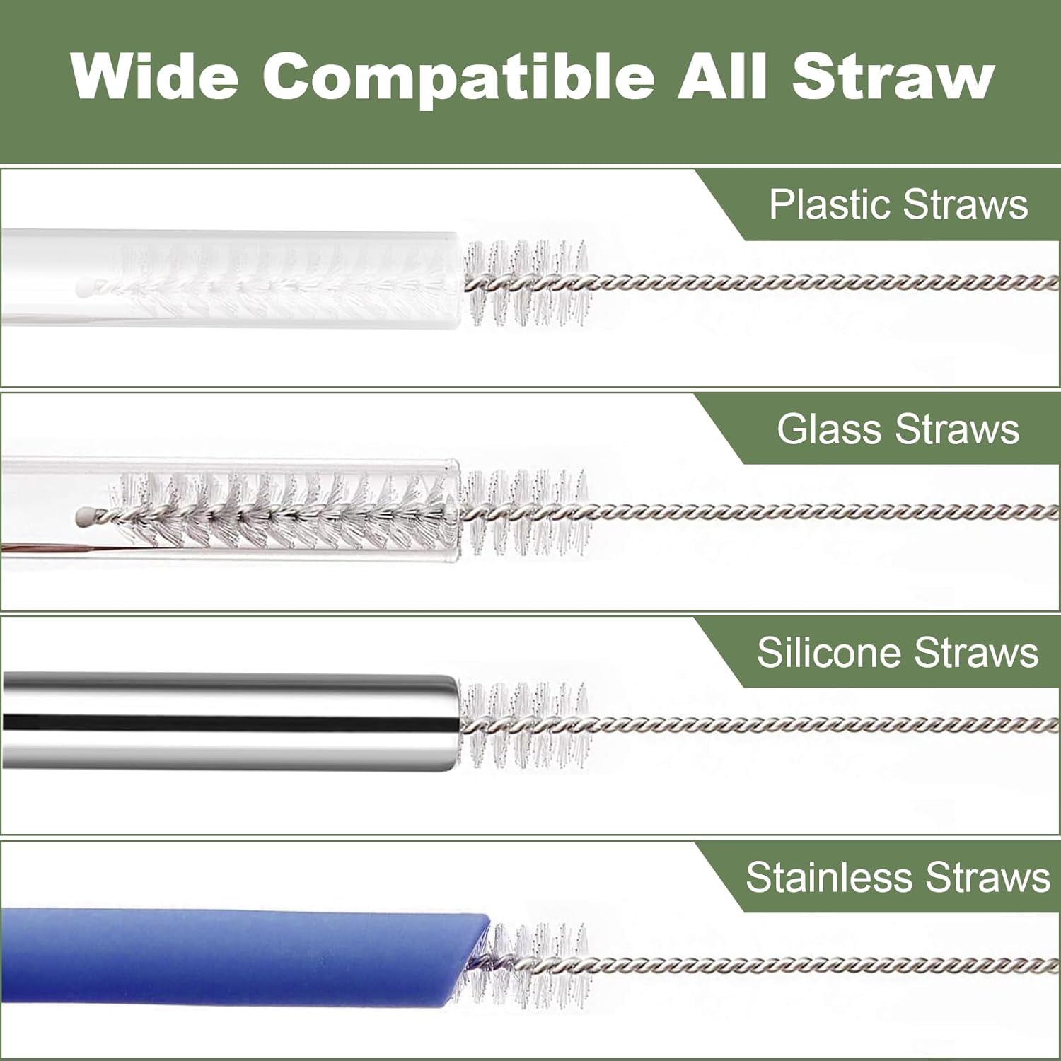 10 PCS Straw Cleaner Brush and 10 Pcs Replacement Straw for Stanley Cup 40 oz 30 oz 64 oz Tumbler - Image 8