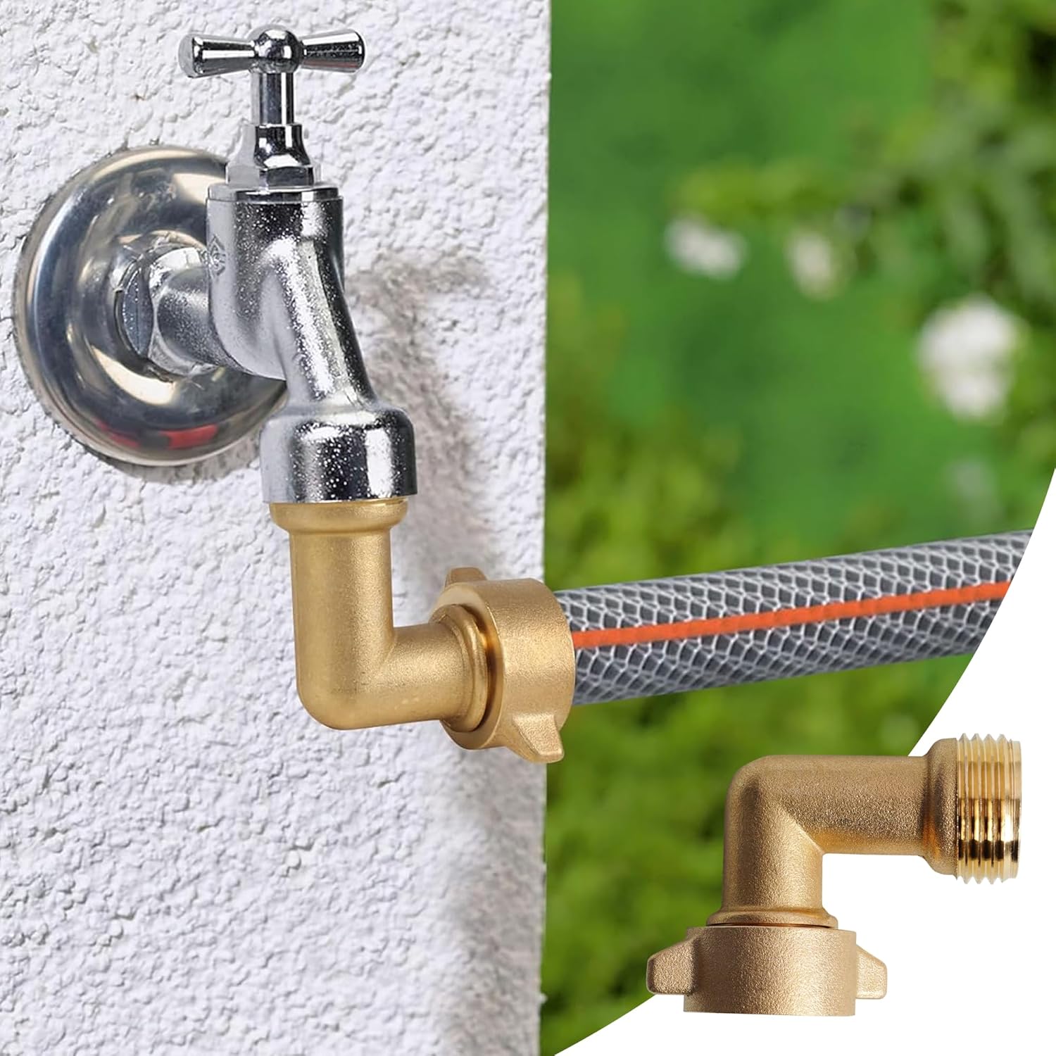 2 Pack 90 Degree Garden Hose Elbow Connectors, 3/4