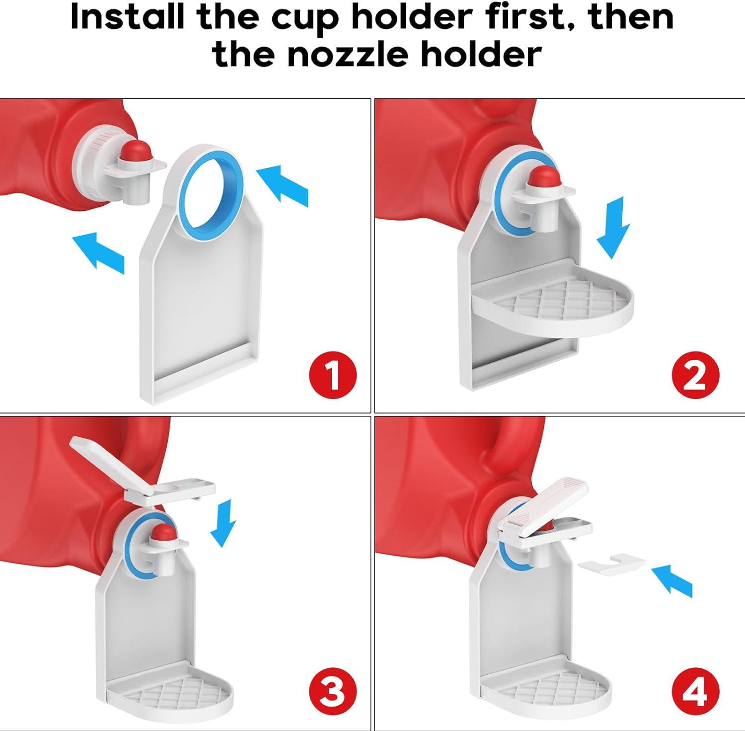 Laundry Detergent dispenser Cup Holder,Nozzle Upgraded Labor-Saving Switch Easily No More runny or Messy Laundry Detergent, Laundry Cup Holder and drip Tray room organizati and storage - Image 5