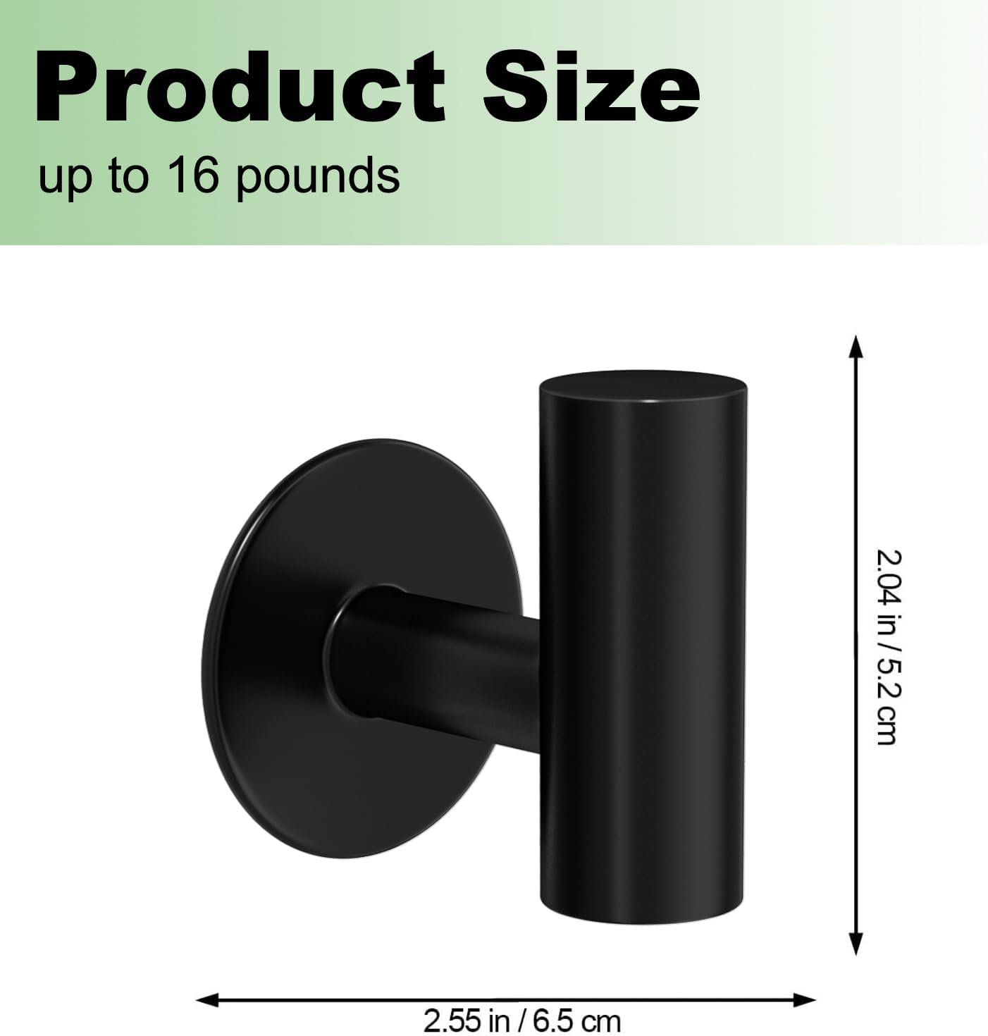 4 Pack Adhesive Towel Hooks for Bathroom, Waterproof Wall Mount Towel Holder, Matte Black Wall Robe Hook, Stainless Steel Heavy Duty Door Hanger Towel Hook for Kitchen, Bedroom, Hotel - Image 2