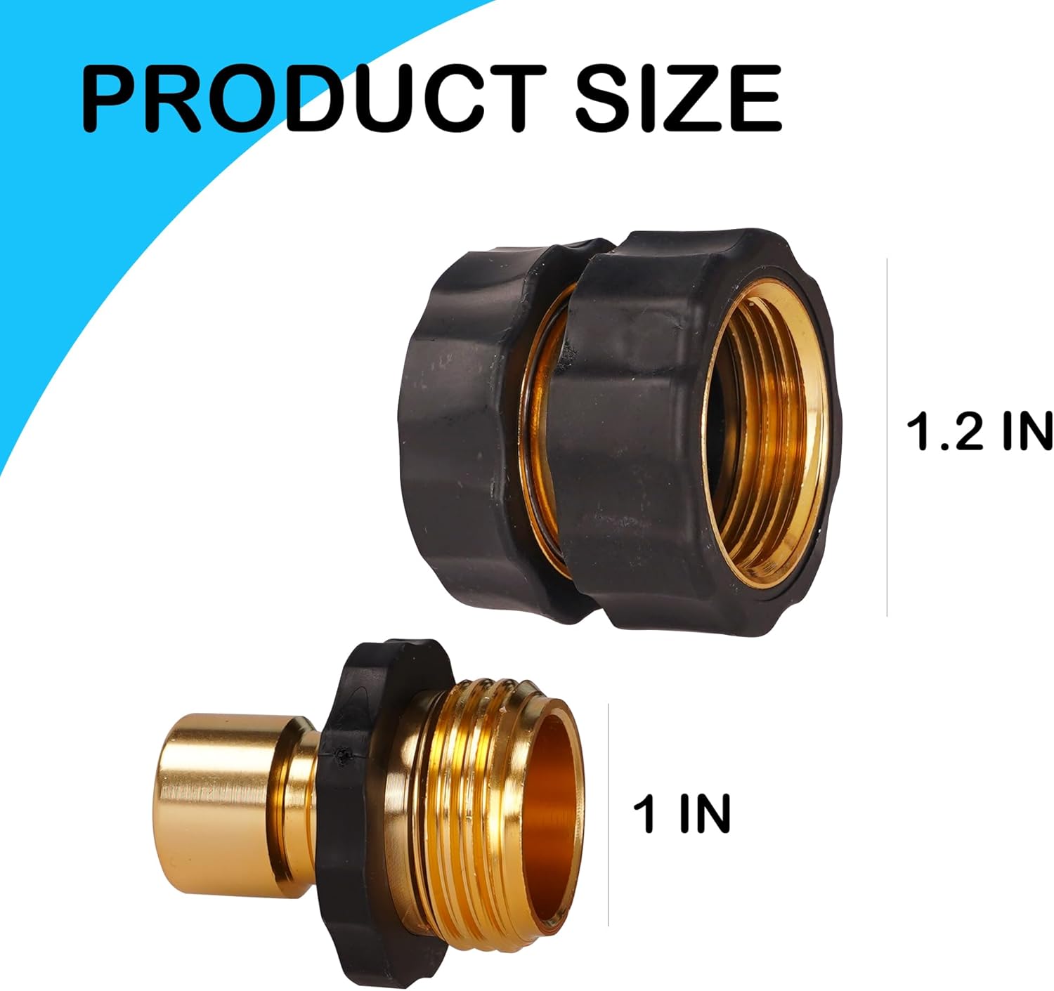 Garden Hose Quick Connector, 3/4 Inch Male and Female Garden Hose Fitting Quick Connector, 3 Female + 6 Male - Image 2