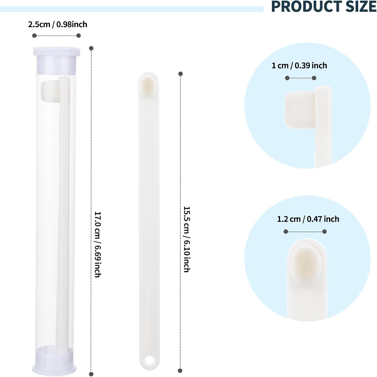 Petluno Small Dog & Cat Toothbrush 5 Set, Micro Nano Bristles to Clean pet Teeth Toothbrushes, Puppy Dogs Pet Tooth Cleaning Kit with Storage Box（White - Image 2