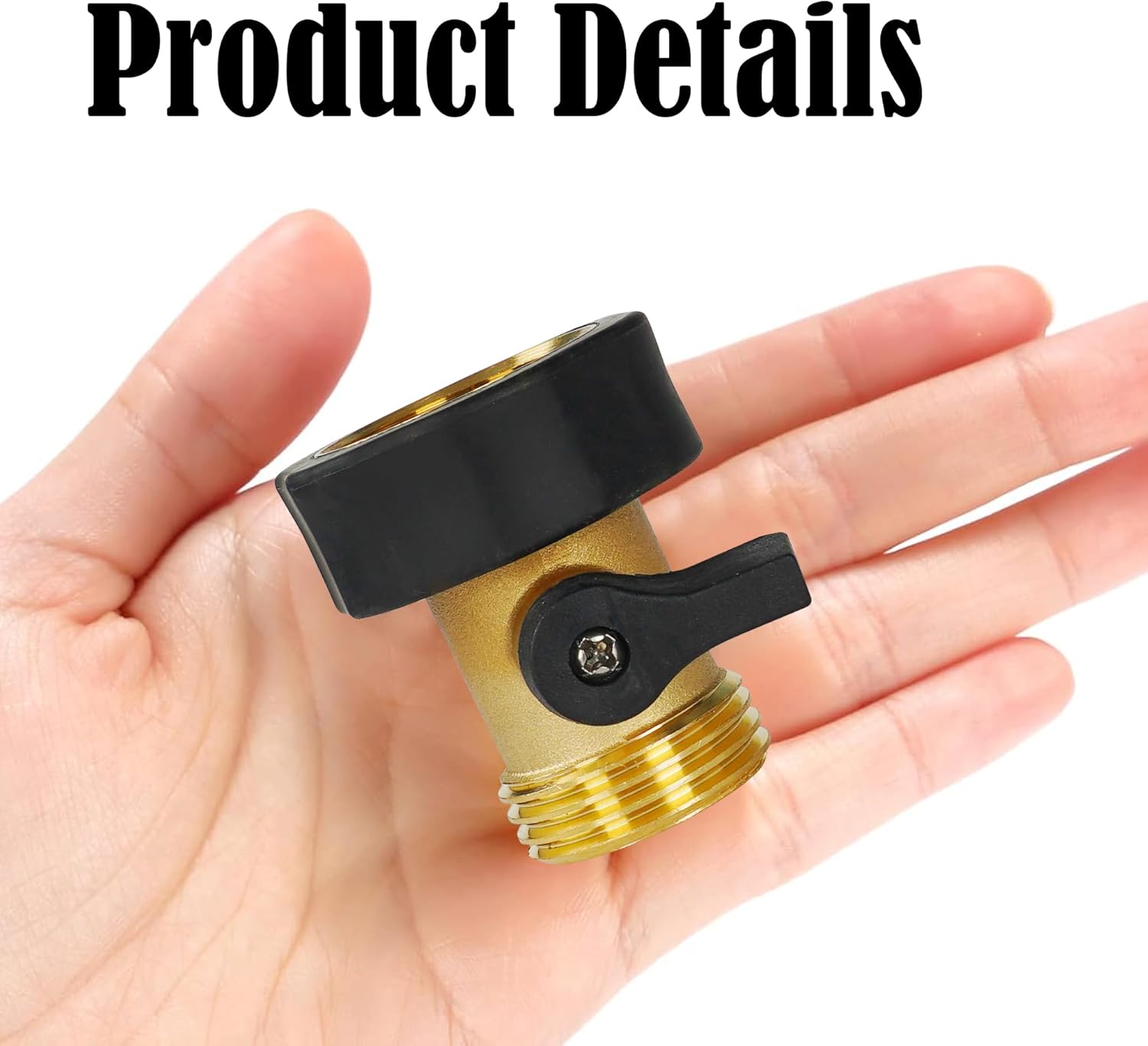 Garden Hose Shut Off Valve, 4 Pack 3/4 Inch Heavy Duty Solid Brass Garden Hose Connector, Water Shut Off Valve with 8 Extra Rubber Washers - Image 6