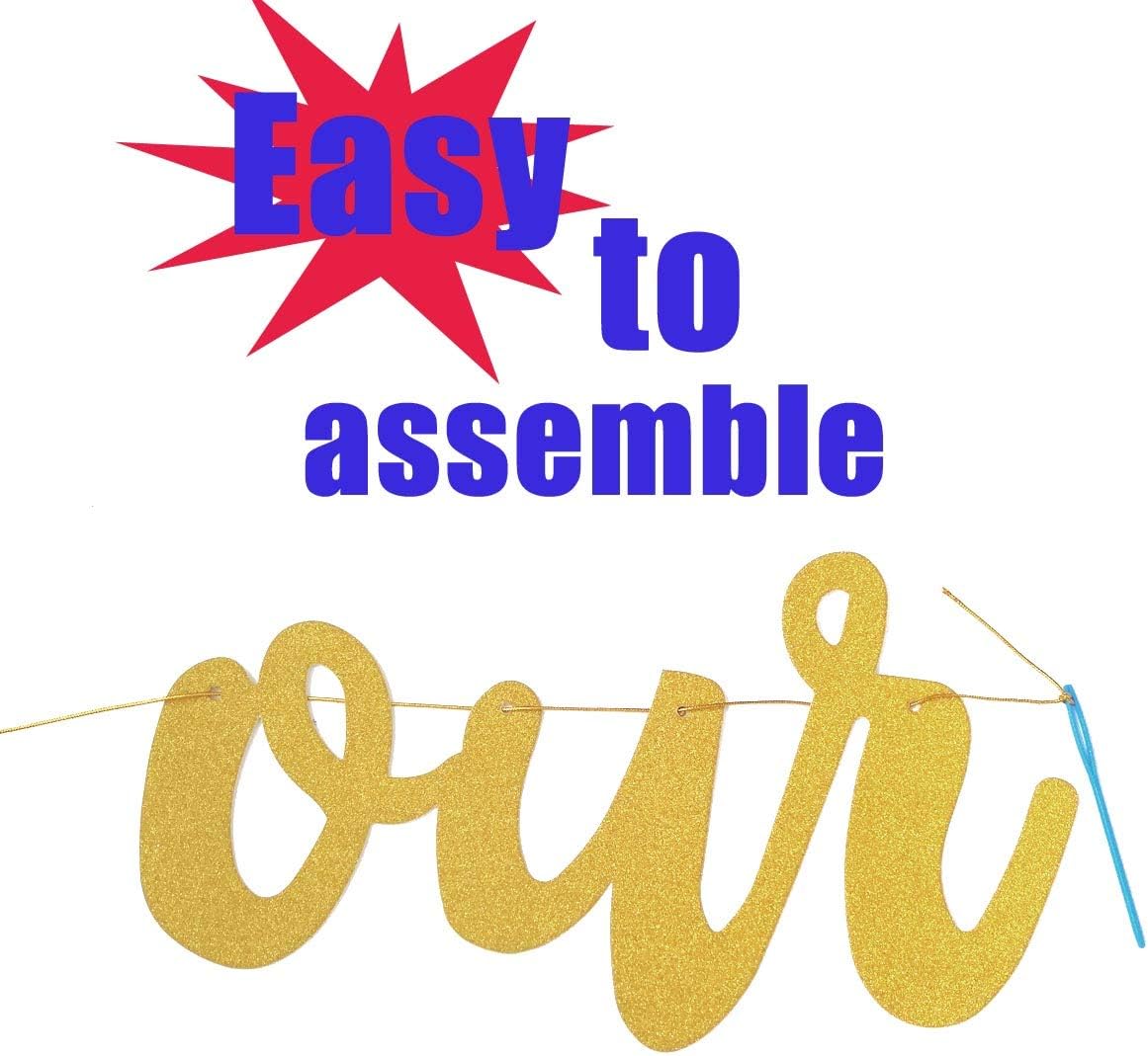 Be Our Guest Gold Sign Banner - Reception for Beauty And The Beast Party, Bridal Shower, Wedding, Engagement, Bachelorette, Baby Birthday, Housewarming Decorations - Image 5