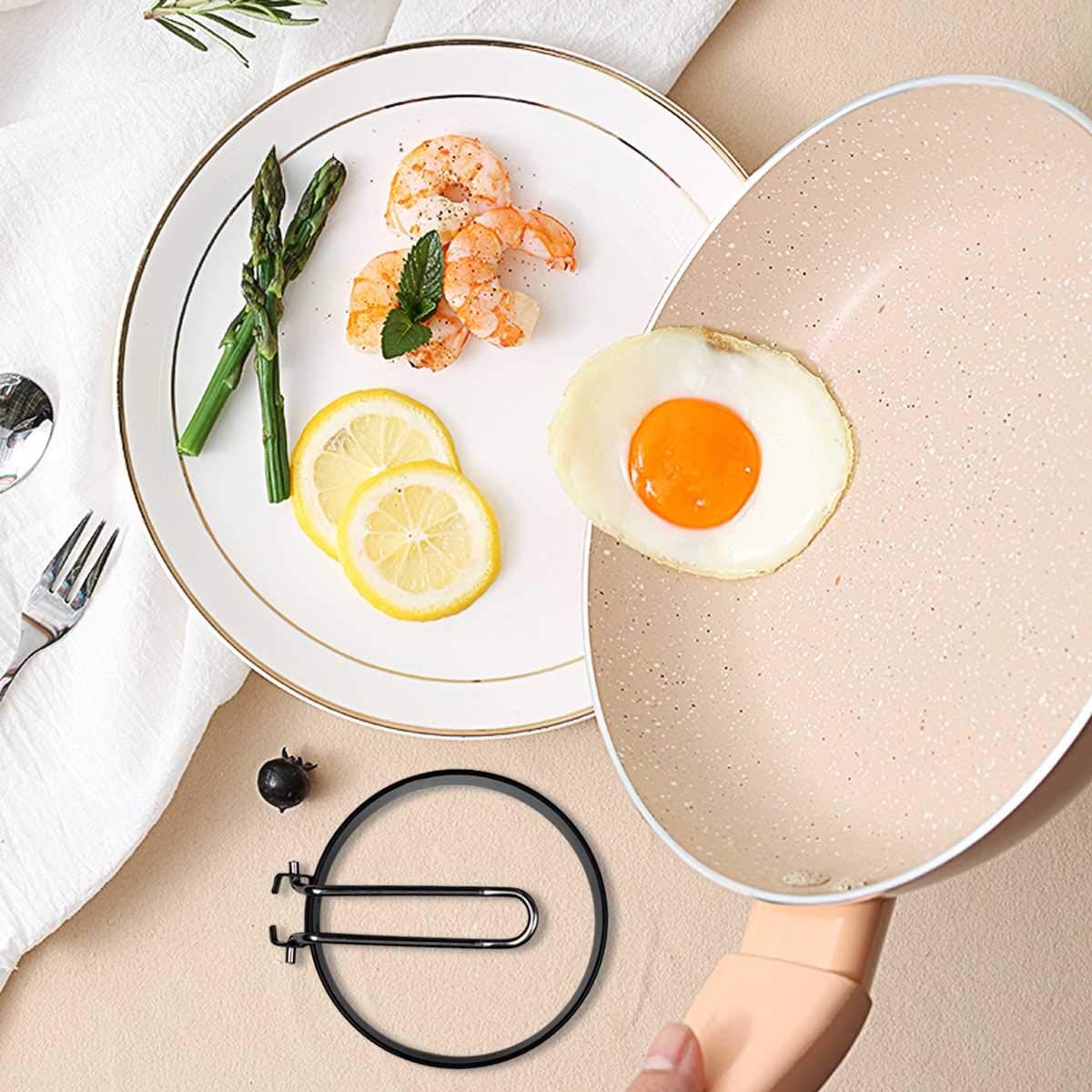 4 Pack Stainless Steel Eggs Maker Non Stick Round Egg Cooker for Cooking Rings Shaper Frying Pancake Sandwiches Metal Handle Household Kitchen Breakfast Tool - Image 7