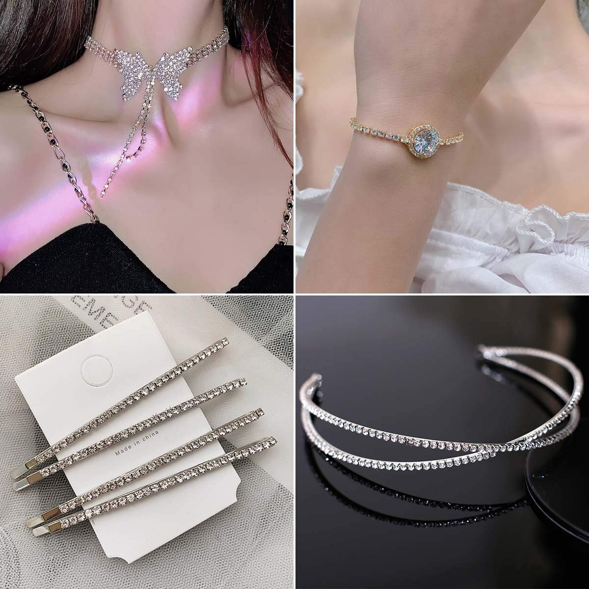 1 Roll 10 Yards 3MM Crystal Rhinestone Close Chain Trim for Sewing Craft DIY Decoration Jewelry Silver Claw Cup Diamond Trimming Clear (SS12) silver - Image 3