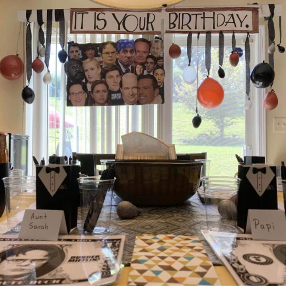 60 Pack The Office Balloons Birthday Decoration Brown & Black Silver Party Merchandise by Dwight K. Schrute Theme birthday Decorations (12 Inch) - Image 5