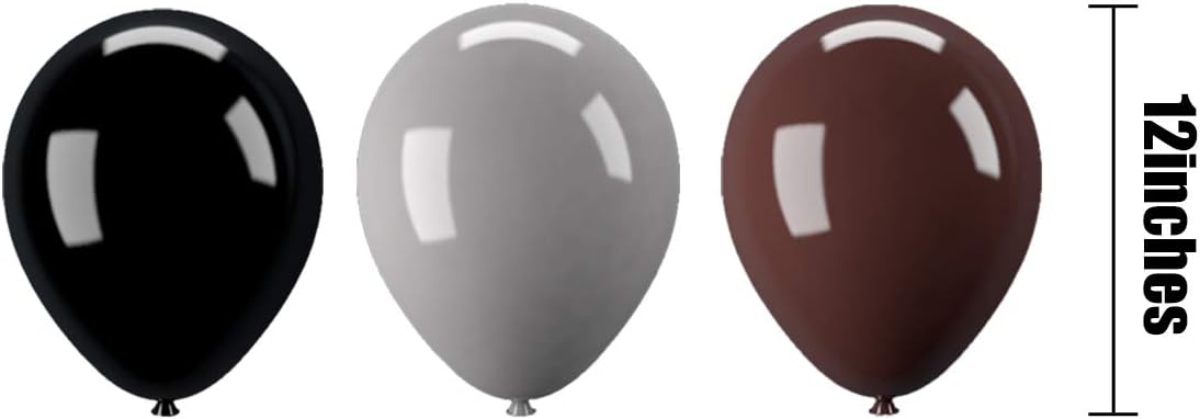 60 Pack The Office Balloons Birthday Decoration Brown & Black Silver Party Merchandise by Dwight K. Schrute Theme birthday Decorations (12 Inch) - Image 6