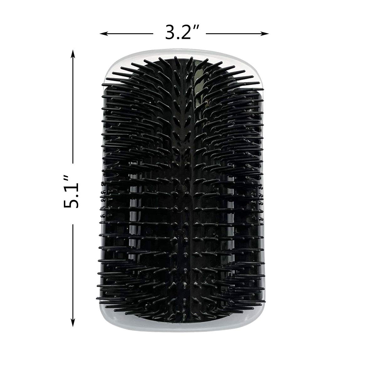 2 Pack Black Catnip Wall Massage Corner Brush for Long & Short Fur Cats and Kittens - Self Groomer Scratcher with Soft Comb - Image 6