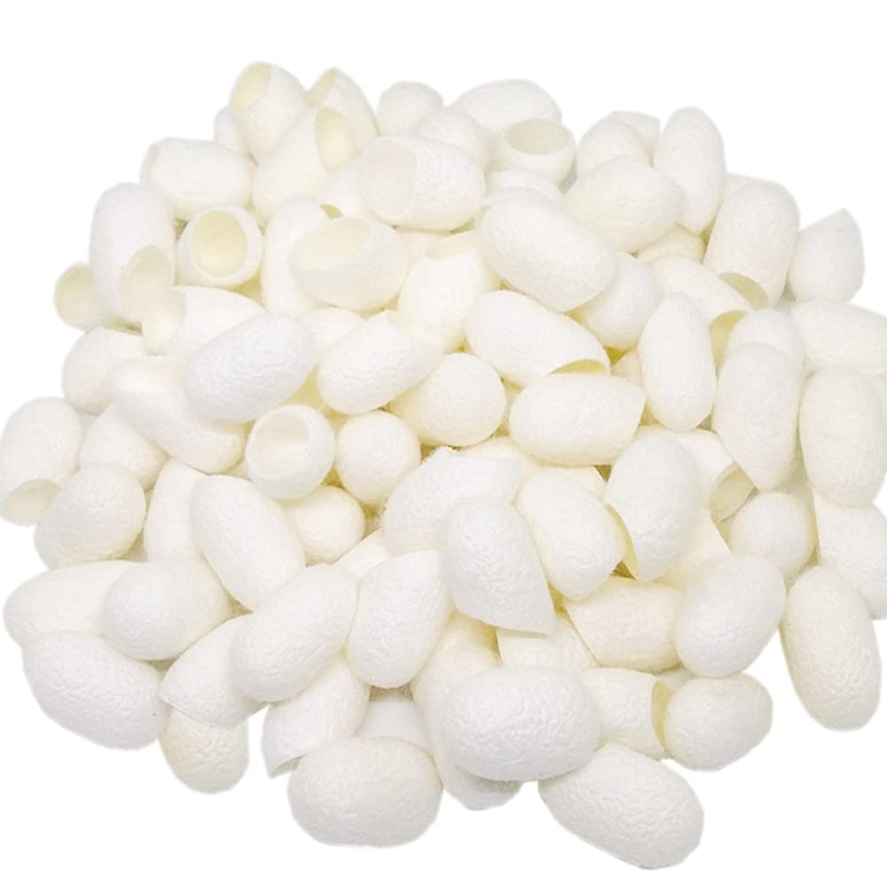 Petluno 100pcs Fresh Natural Silk Ball Cocoons Facial Cleanser Balls Healthy Skin Care Scrub Face Massage - Image 1