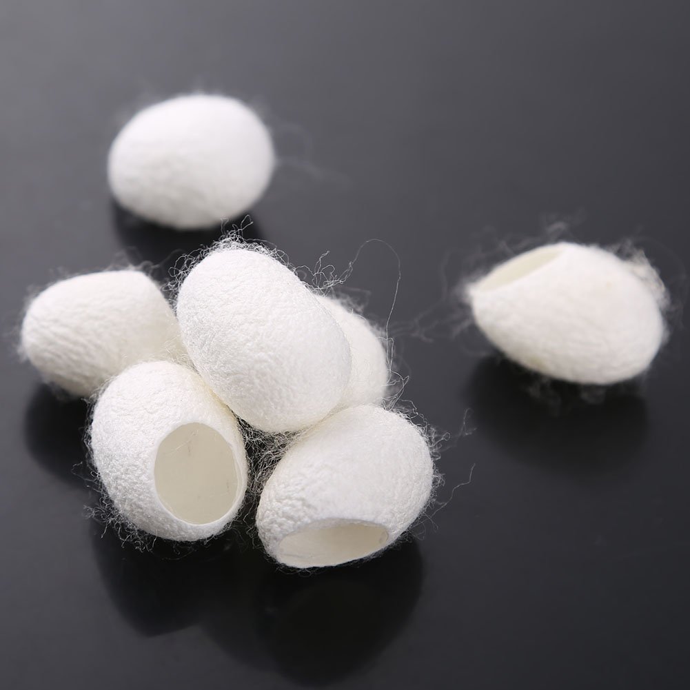 Petluno 100pcs Fresh Natural Silk Ball Cocoons Facial Cleanser Balls Healthy Skin Care Scrub Face Massage - Image 2