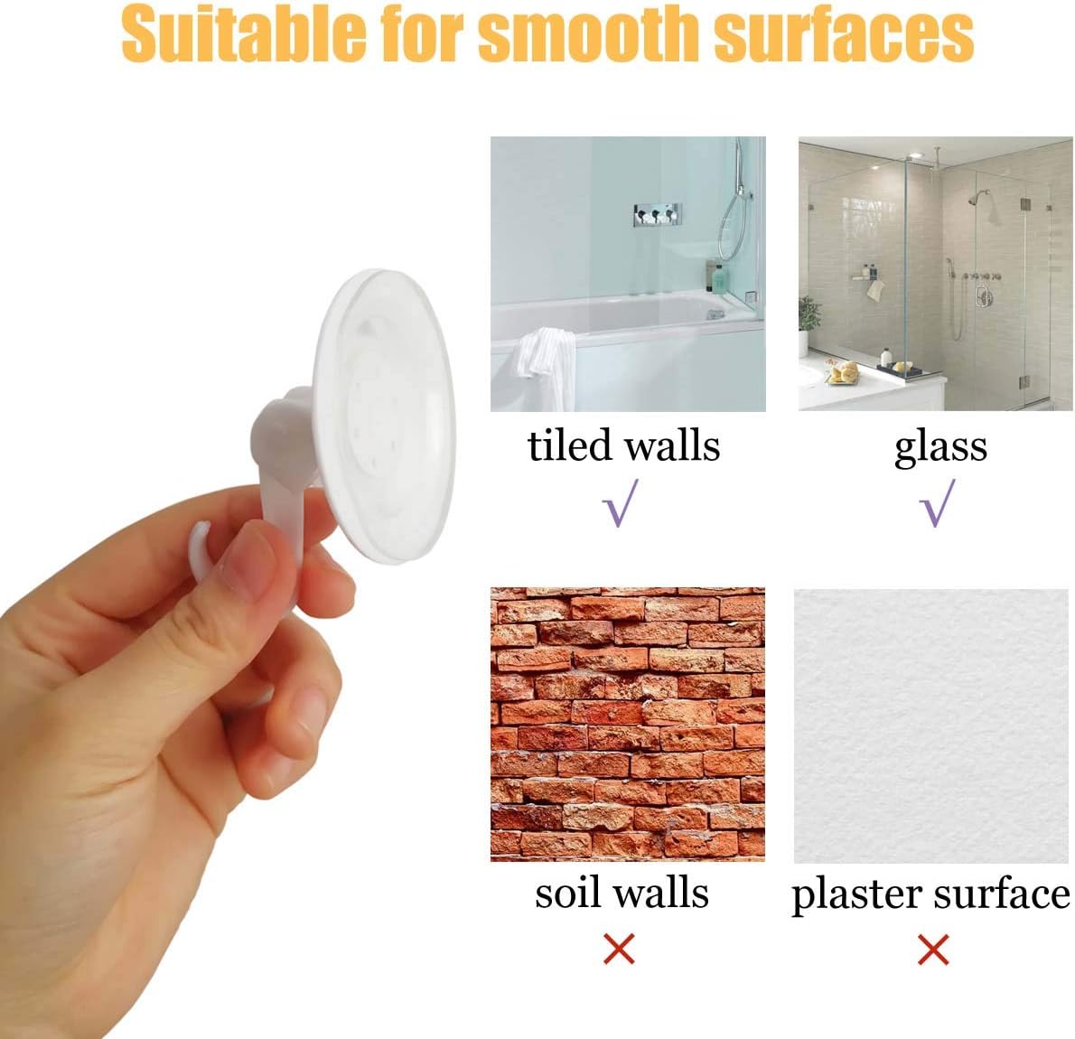 Petluno Bath Toy Organizer Mesh Storage Baby Shower Toys Bathtub Net Bag Kids Quick Dry Holder 2 X Bathroom & 6 Strong Suction Hooks (White) - Image 7