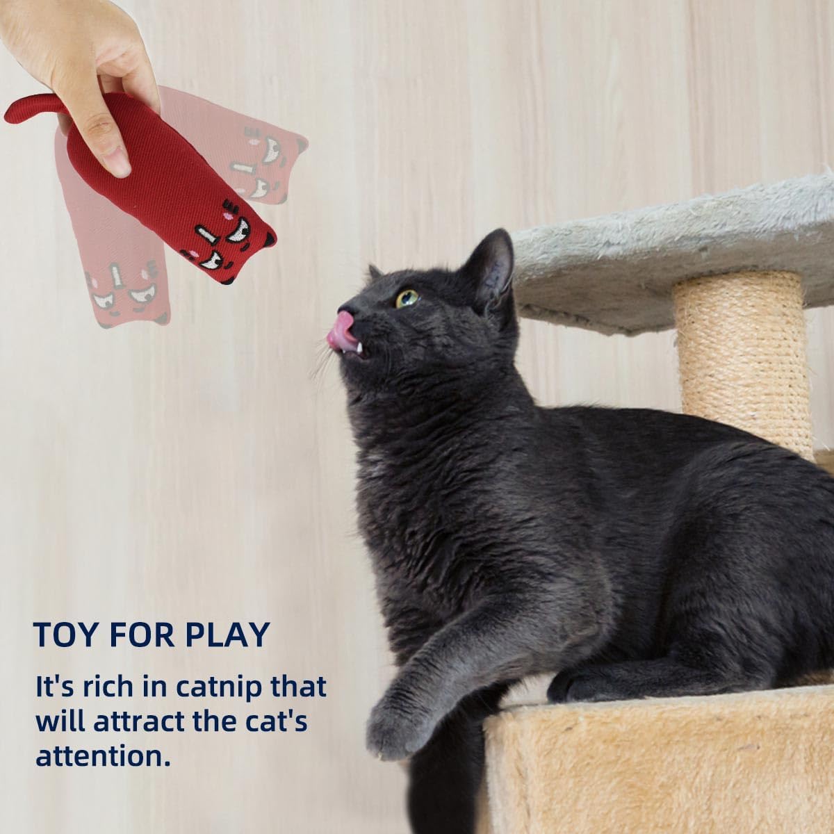Soft Indoor Cat Toys Self Play Interactive Pillows Catnip Filled 5PCS Plush Kitten Teething Set Cute Kitty Chew Bite Resistant Cartoon Mouse Pet Supplies Gifts - Image 6