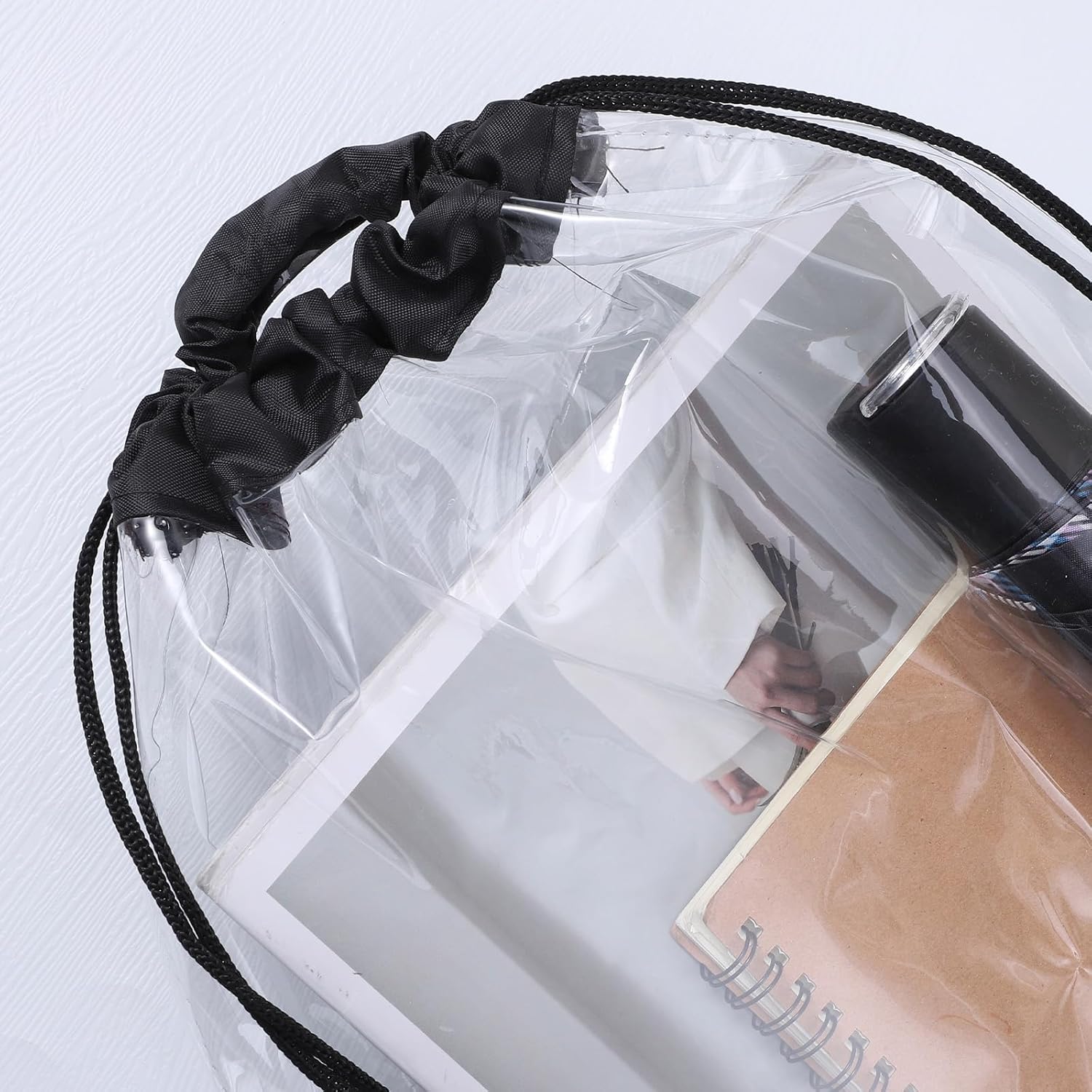 2 Pcs Clear Backpack for Stadium Events, Waterproof PVC Drawstring See Through Bag for Men and Women, Ideal for Gym Stadium Events Concert Colleges Work Festivals Travel Shopping (17x13 Inch) - Image 3