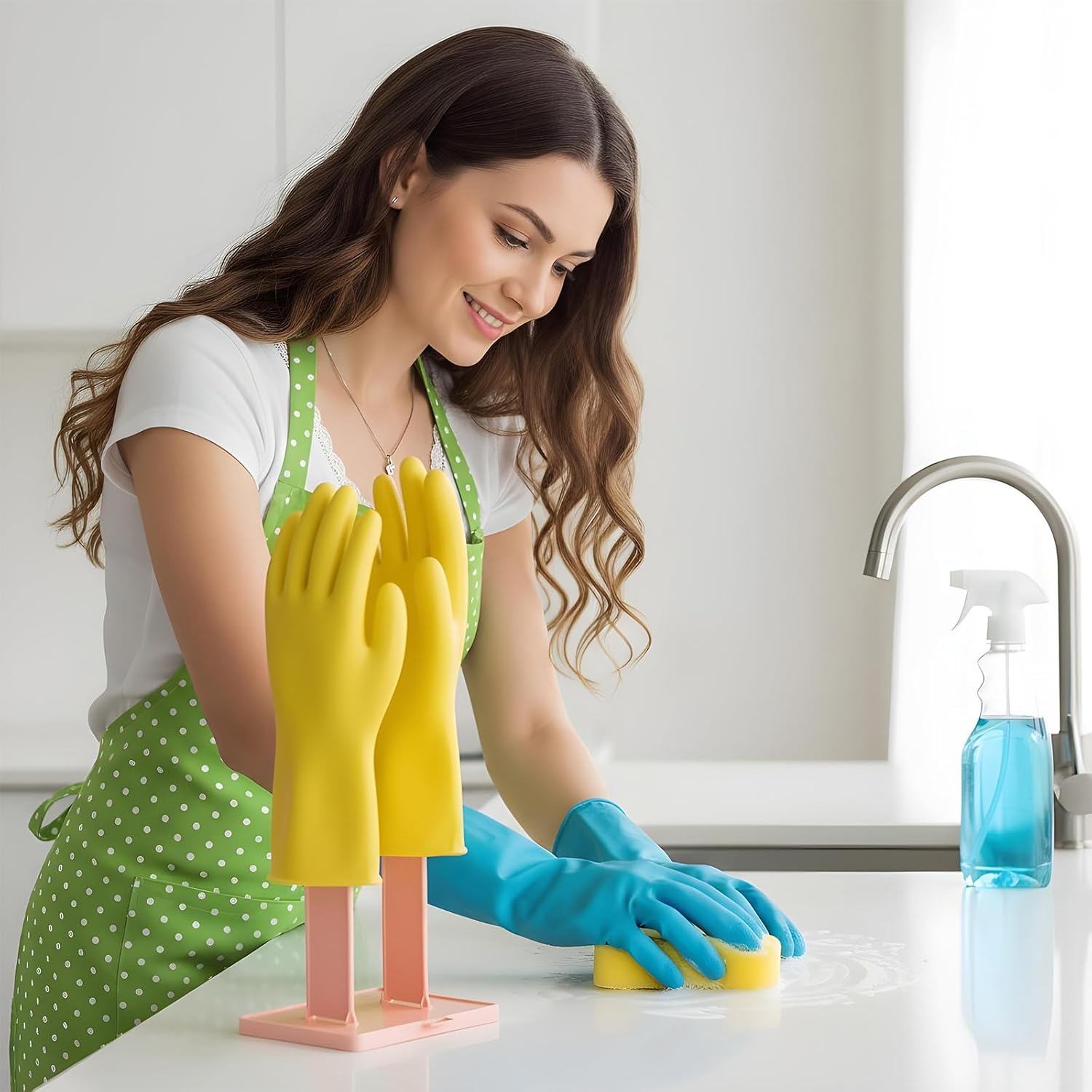2 Pcs Kitchen Glove Holder, Kitchen Glove Stand Holder Plastic Glover Drying Dryer Rack - Image 4