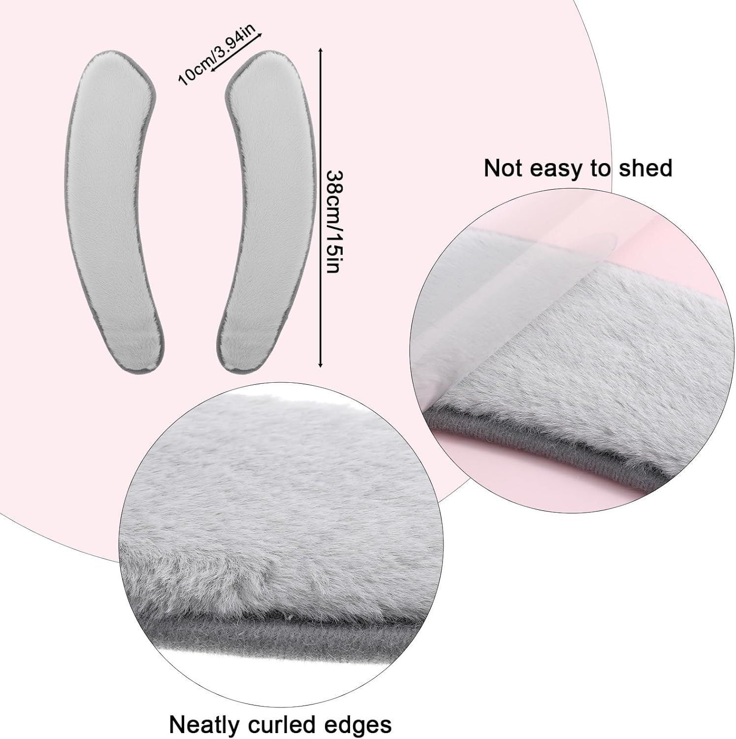 2 PCS Thick and Elastic Toilet Seat Cushion Cover, Washable Soft Padded Toilet Seat Elongated, Easy Install with Double-Sided Hook and Loop Fastener, Seats Mat Cushions for Elderly, Seniors (Gray) - Image 1