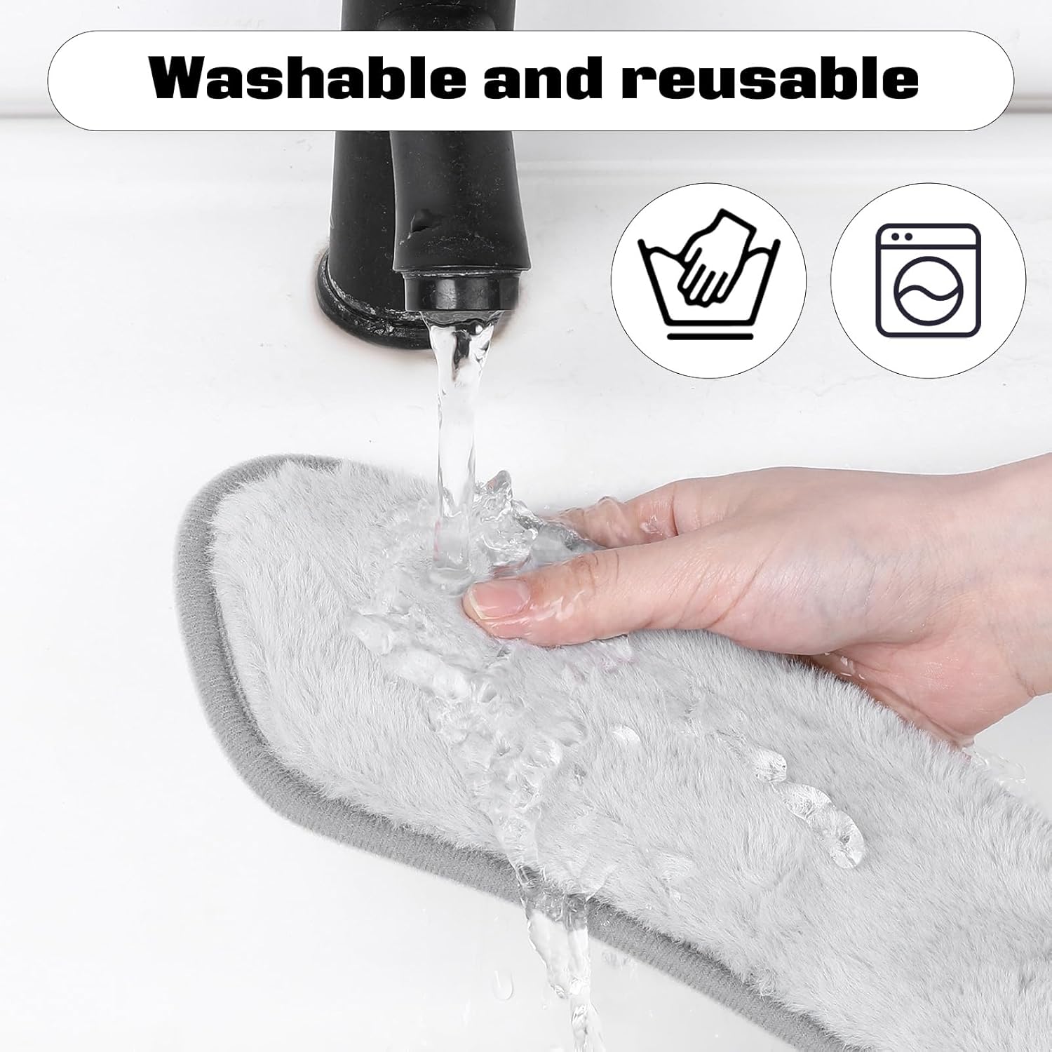 2 PCS Thick and Elastic Toilet Seat Cushion Cover, Washable Soft Padded Toilet Seat Elongated, Easy Install with Double-Sided Hook and Loop Fastener, Seats Mat Cushions for Elderly, Seniors (Gray) - Image 5
