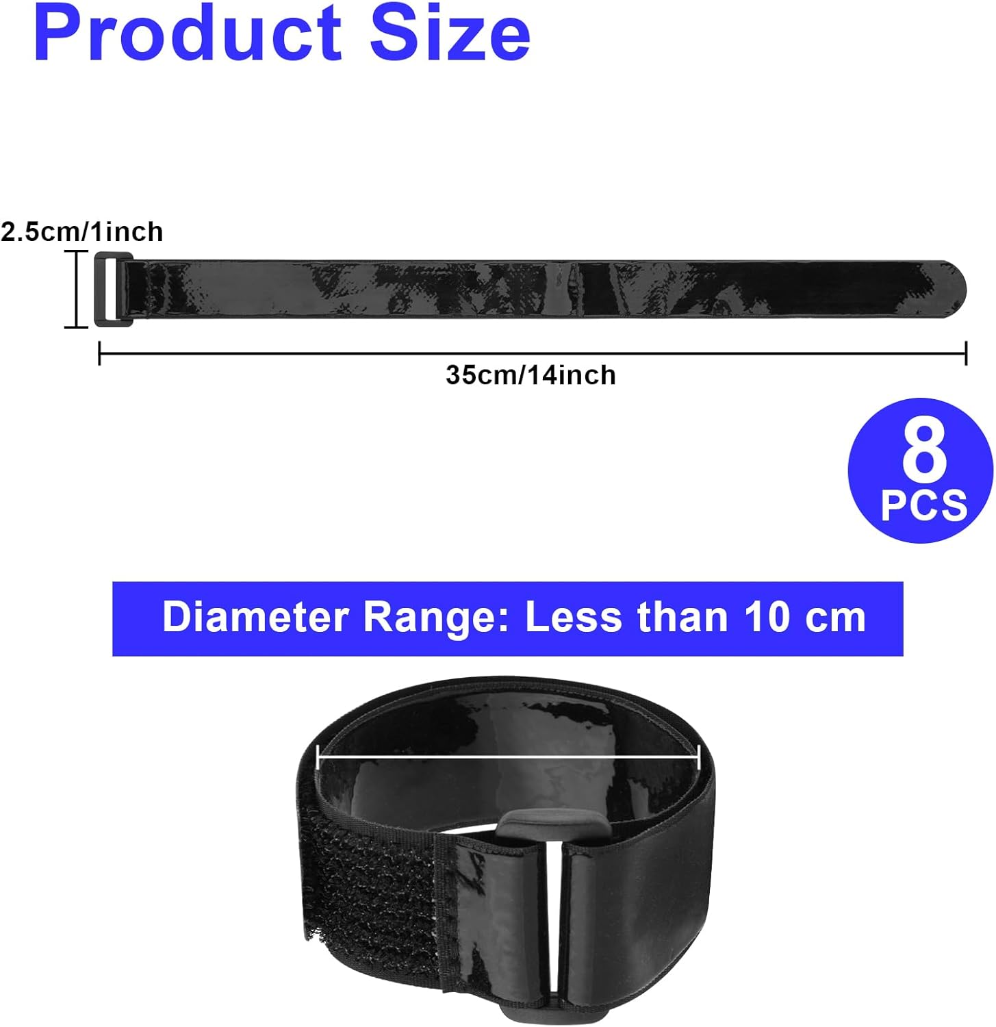 Cinch Straps with Anti-Slip Silicone Strips, 1 x 14