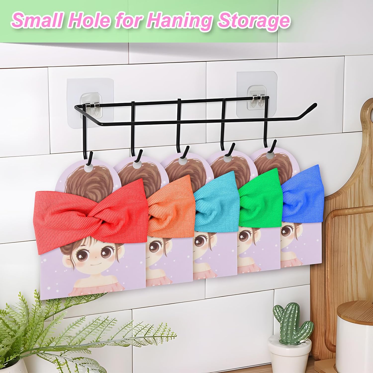 Homakover 45 Pcs Headband Display Cards, Headband Holder for Selling, Hair Bands Organizer Stand White Cardboard for Headbands, Ear Warmers, Hats and Scrunchies - Image 3