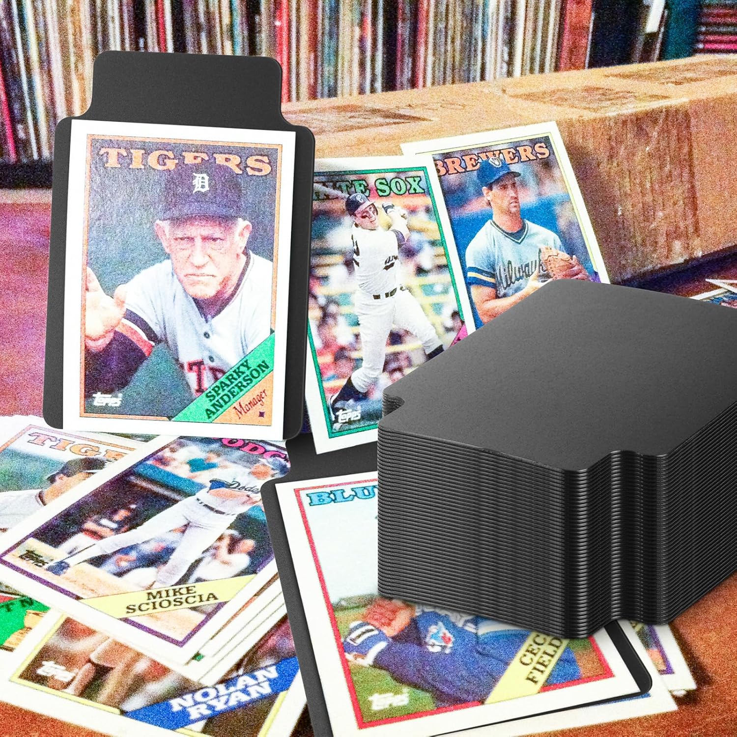 Tall Trading Card Dividers, 0.8MM Thick Card Page Dividers Frosted Card Separator with Tabs Top Loaders Plastic Divider Cards for BCW, Games Sports, Playing Card, 4.2 * 3