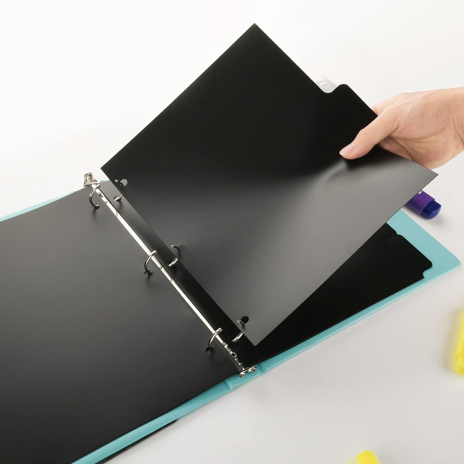 3 Ring Binder Dividers with 5-Tabs for Letter Size, 1/5 Cut, 3-Hole Punched, Write & Erase Plastic Binder Dividers Extra Durable Section Index Dividers for Binders, Pack of 2 Sets, 10 Dividers Total - Image 5