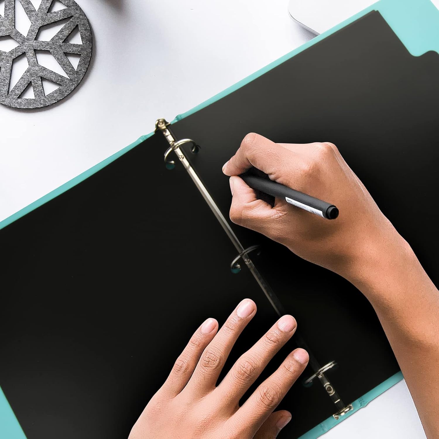 3 Ring Binder Dividers with 5-Tabs for Letter Size, 1/5 Cut, 3-Hole Punched, Write & Erase Plastic Binder Dividers Extra Durable Section Index Dividers for Binders, Pack of 2 Sets, 10 Dividers Total - Image 6