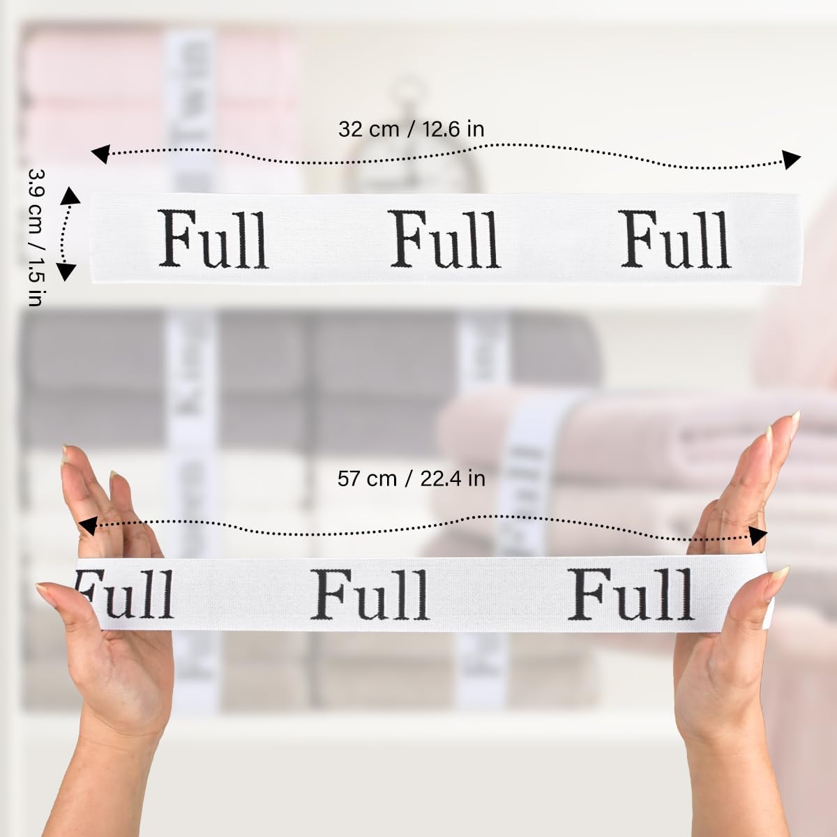 CONLI 8 Pack Bed Sheet Organizer Straps Sheet Organizer Bands for Closet,Storage Label Bands,Flexible Elastic Band for Sheet Maximize Your Storage Space (Full) - Image 2