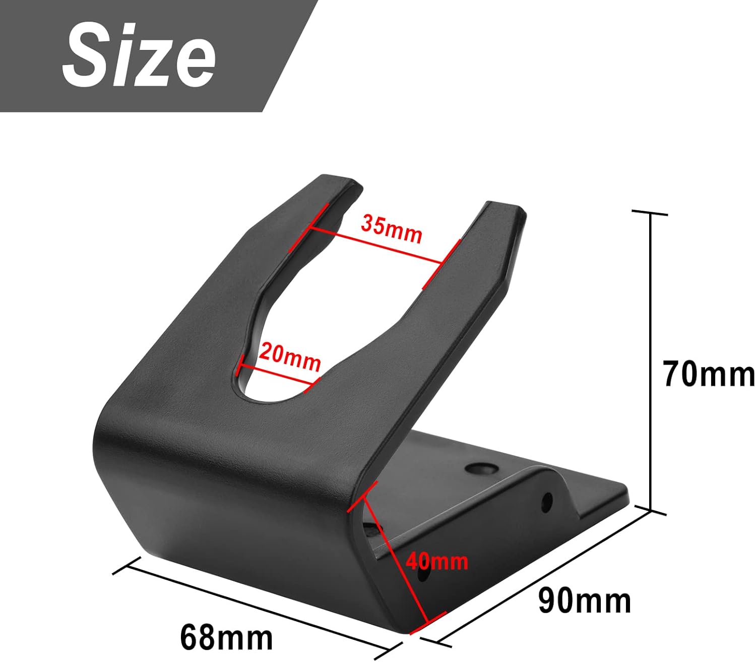Universal Barcode Scanner Holder, Barcode Scanning Holder, Barcode Reader Holder Rack Bracket, Support Wall Mount/Suspension, Fit for Most Scanner Barcode Scanners (Style A: 90 x 68 x 75 mm) - Image 1