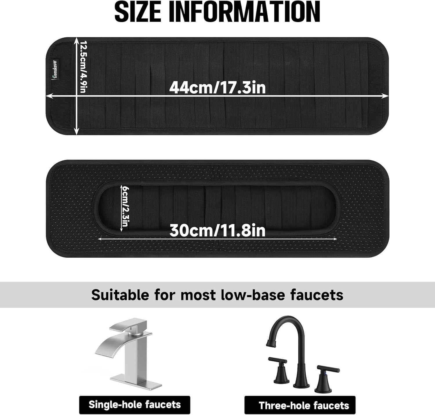 Faucet Mat for Bathroom Sink - Easy to Clean, Anti-Slip Splash Guard with Fast Drying Properties - Protective Sink Tray Ideal for Stone Sinks in Bathroom & Kitchen - Image 2