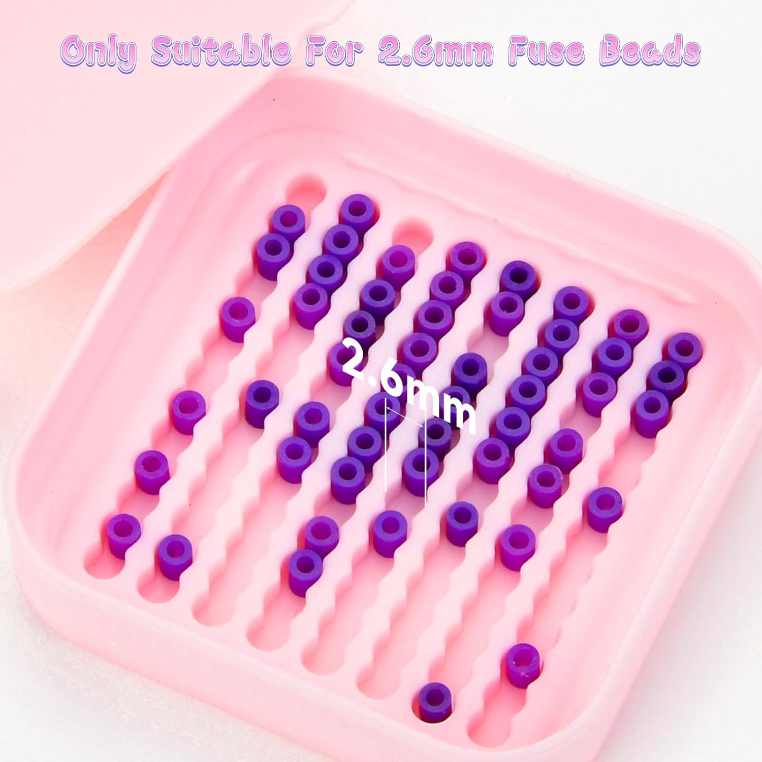 Homakover 2.6mm Fuse Bead Picking Tray Kit – Beads Craft Tool Set with Pickup Tray, Storage Box, Stainless Steel Tweezer(Random Color), Aligner Trays & Needle Tweezer for Arts & Crafts Projects - Image 3