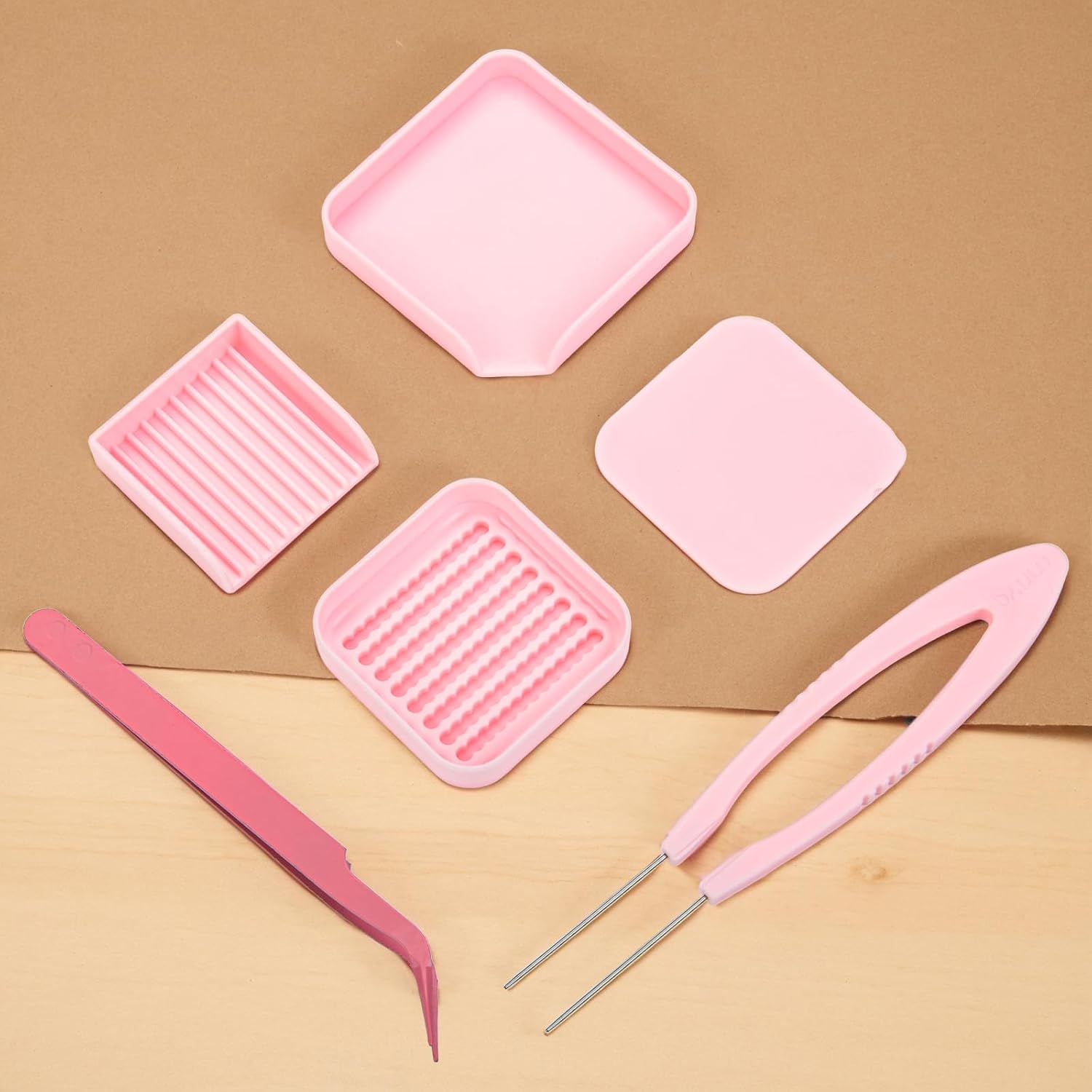 Homakover 2.6mm Fuse Bead Picking Tray Kit – Beads Craft Tool Set with Pickup Tray, Storage Box, Stainless Steel Tweezer(Random Color), Aligner Trays & Needle Tweezer for Arts & Crafts Projects - Image 6