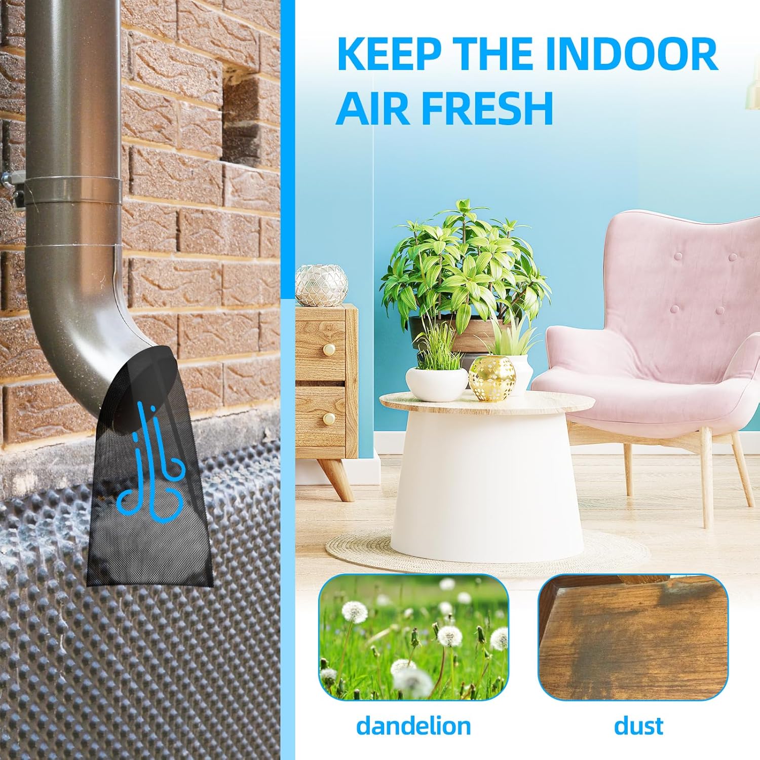 CONLI 3 PCS Dryer Lint Catcher Bag Lint Catcher for Dryer, Dryer Vent Lint Dust Bag Dryer Lint Trap for Outdoor Indoor Dryer Vent Capturing Lint and Dust - Image 2