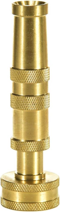 Heavy-Duty Brass Hose Nozzle, Adjustable Twist Hose Nozzle, Jet Sweeper Nozzle, Garden Sprayer - Image 1